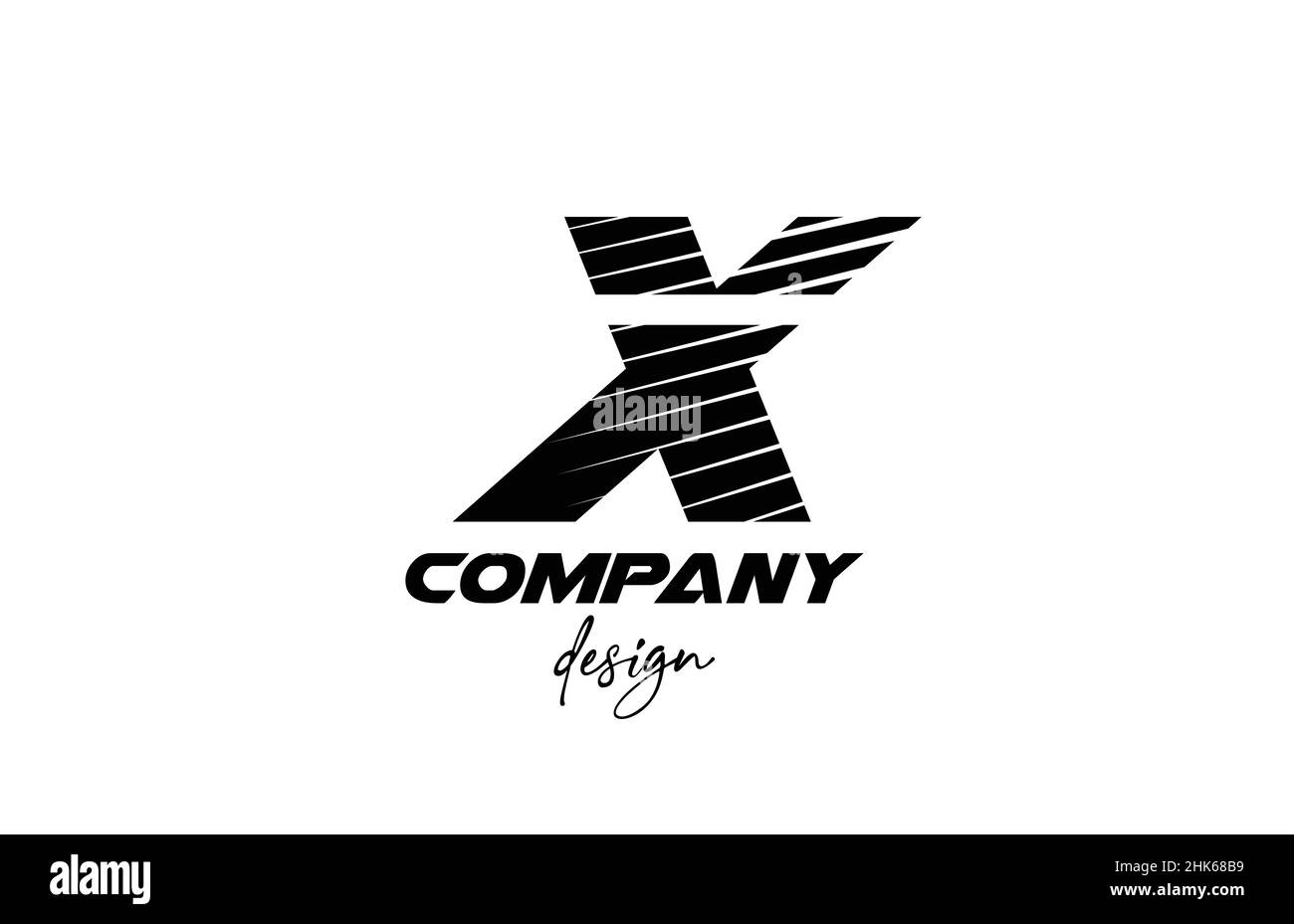 black and white X alphabet letter logo icon. Creative design for ...