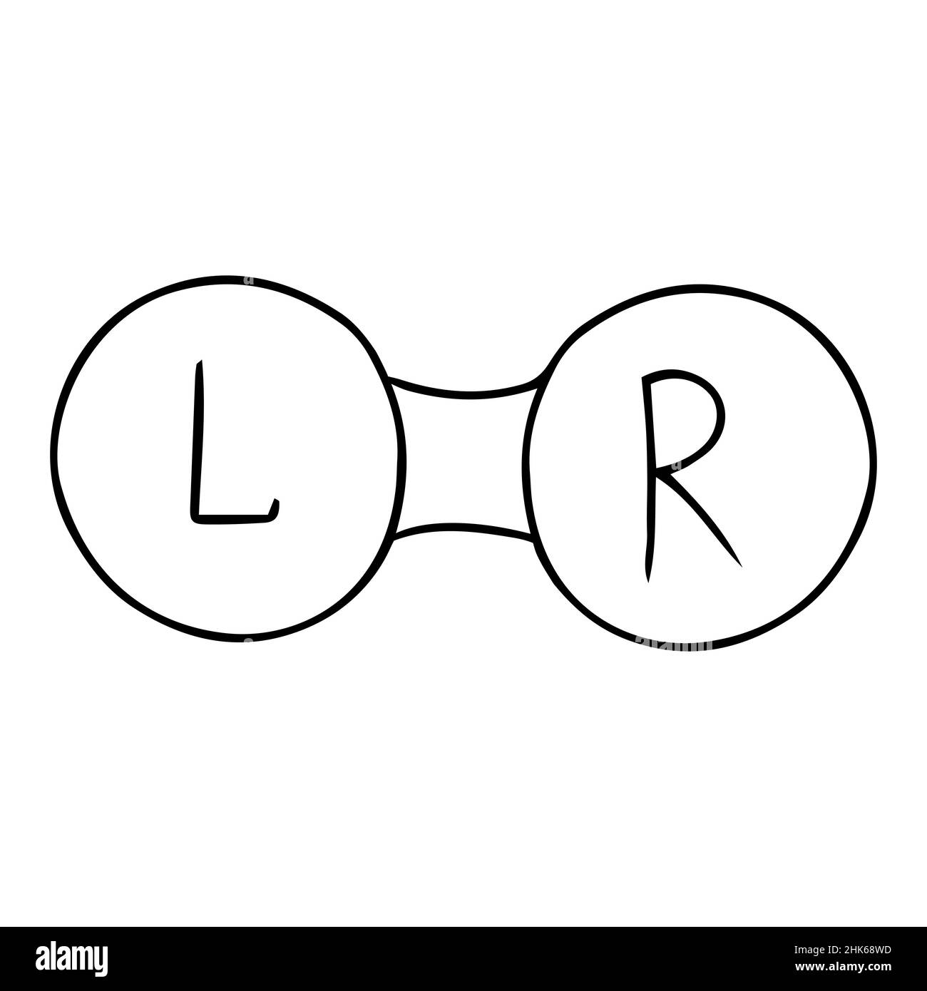 Lens container isolated on white background. Optical element for save