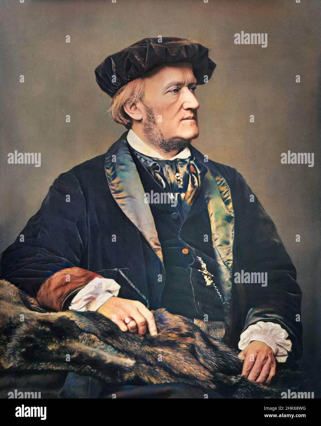 Portrait de Richard  Wagner (1813-1883) compositeur allemand. Stock Photo