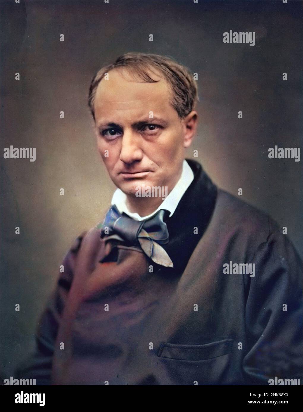 Charles Baudelaire (French poet, critic, and writer, 1821-1867) 1863 by Etienne Carjat French Stock Photo