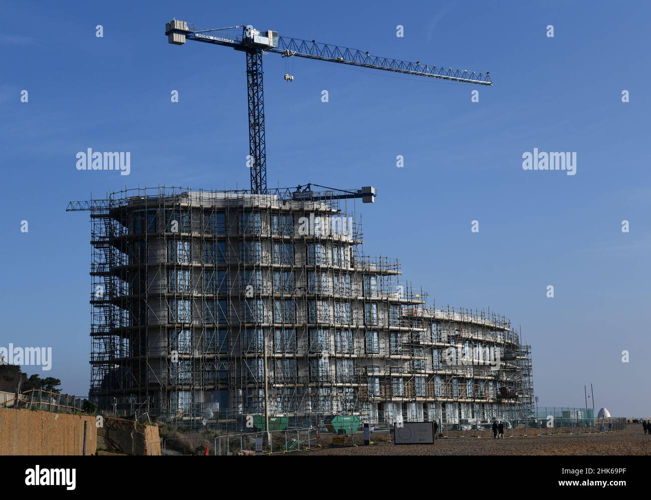 New seaside apartments on Folkestone seafront Stock Photo Alamy