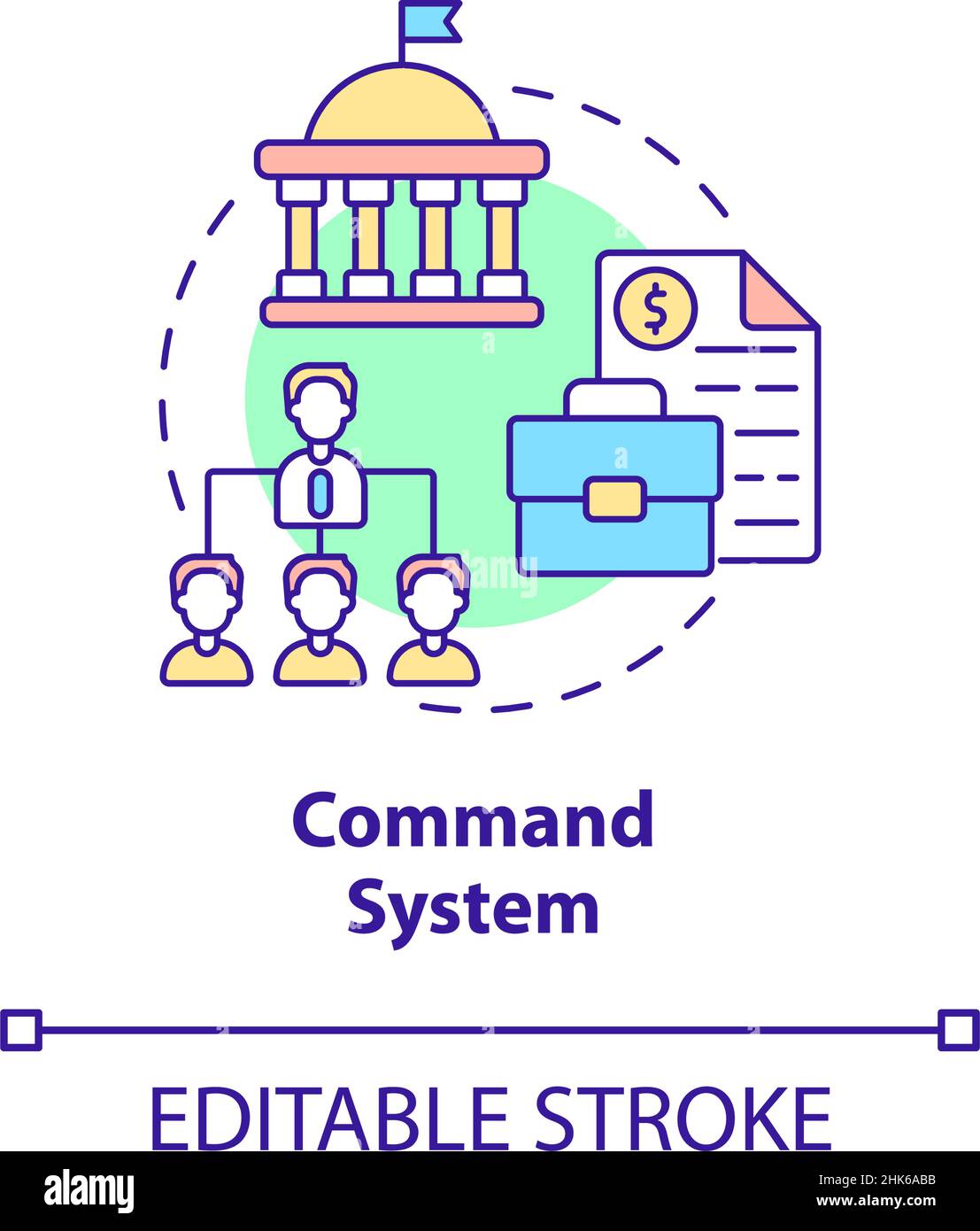 Command system concept icon Stock Vector