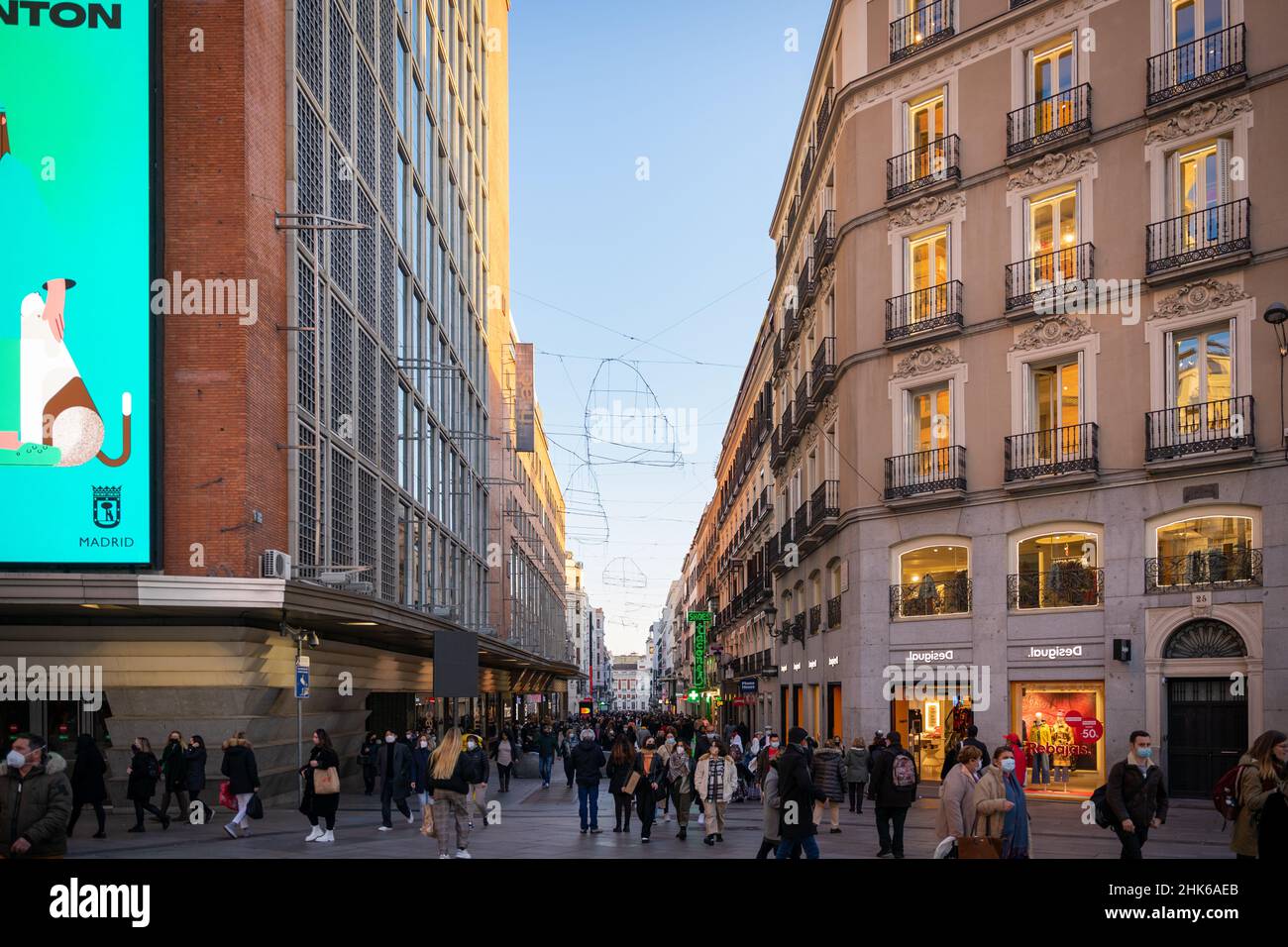 The beautiful architecture in downtown Madrid Stock Photo