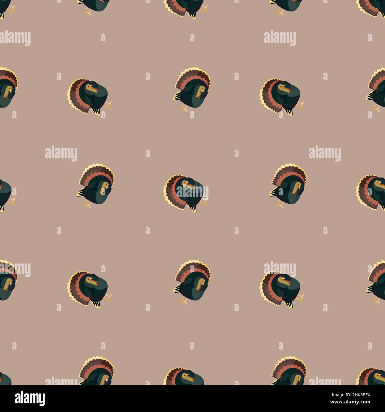 Seamless pattern Turkey beige background. Texture of farm bird for any ...