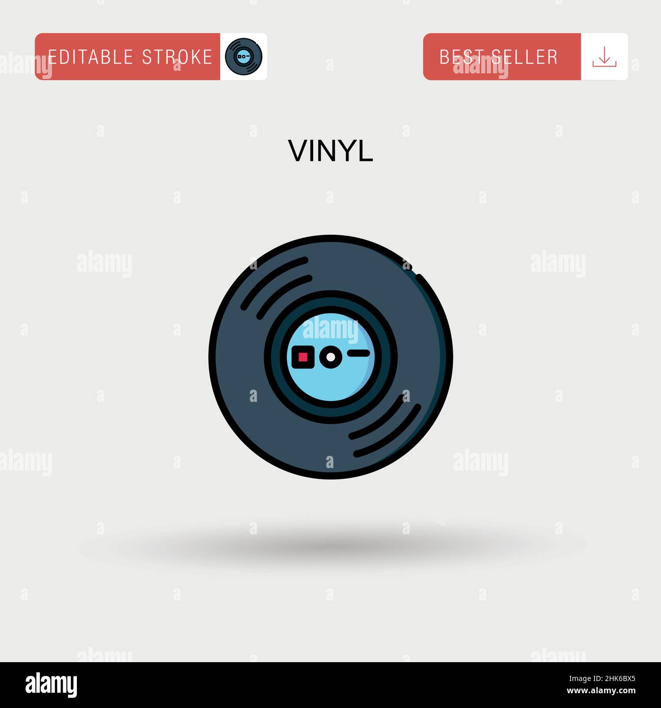 Vinyl Simple vector icon Stock Vector Image & Art - Alamy
