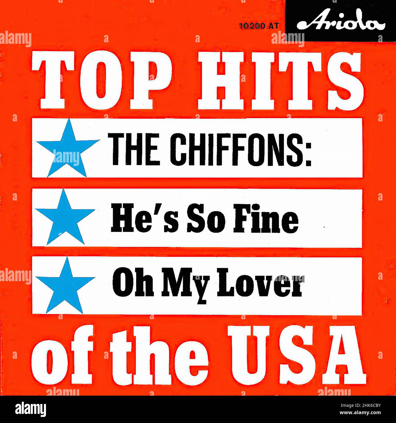 Vintage vinyl record cover - Chiffons, The - He's So Fine - D - 1963 Stock Photo