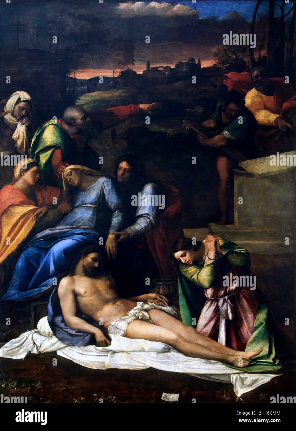 The Lamentation by the Italian painter, Sebastiano del Piombo (c. 1485-1547), oil on canvas, 1516 Stock Photo