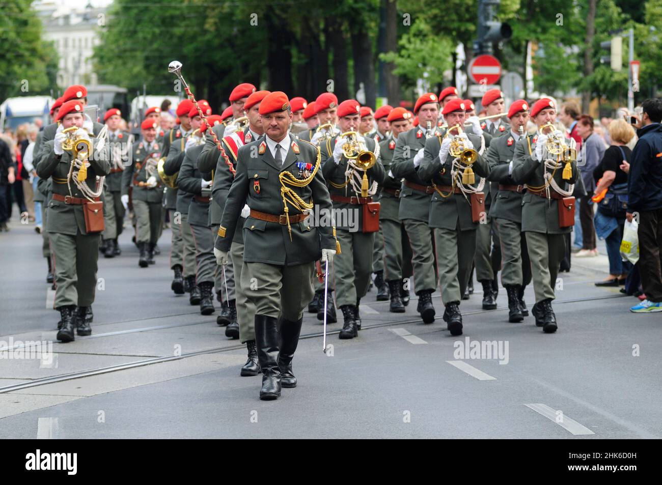 Vienna, Austria. June 02, 2012. Wind Music Festival in Vienna. Guard music of the Austrian army Stock Photo