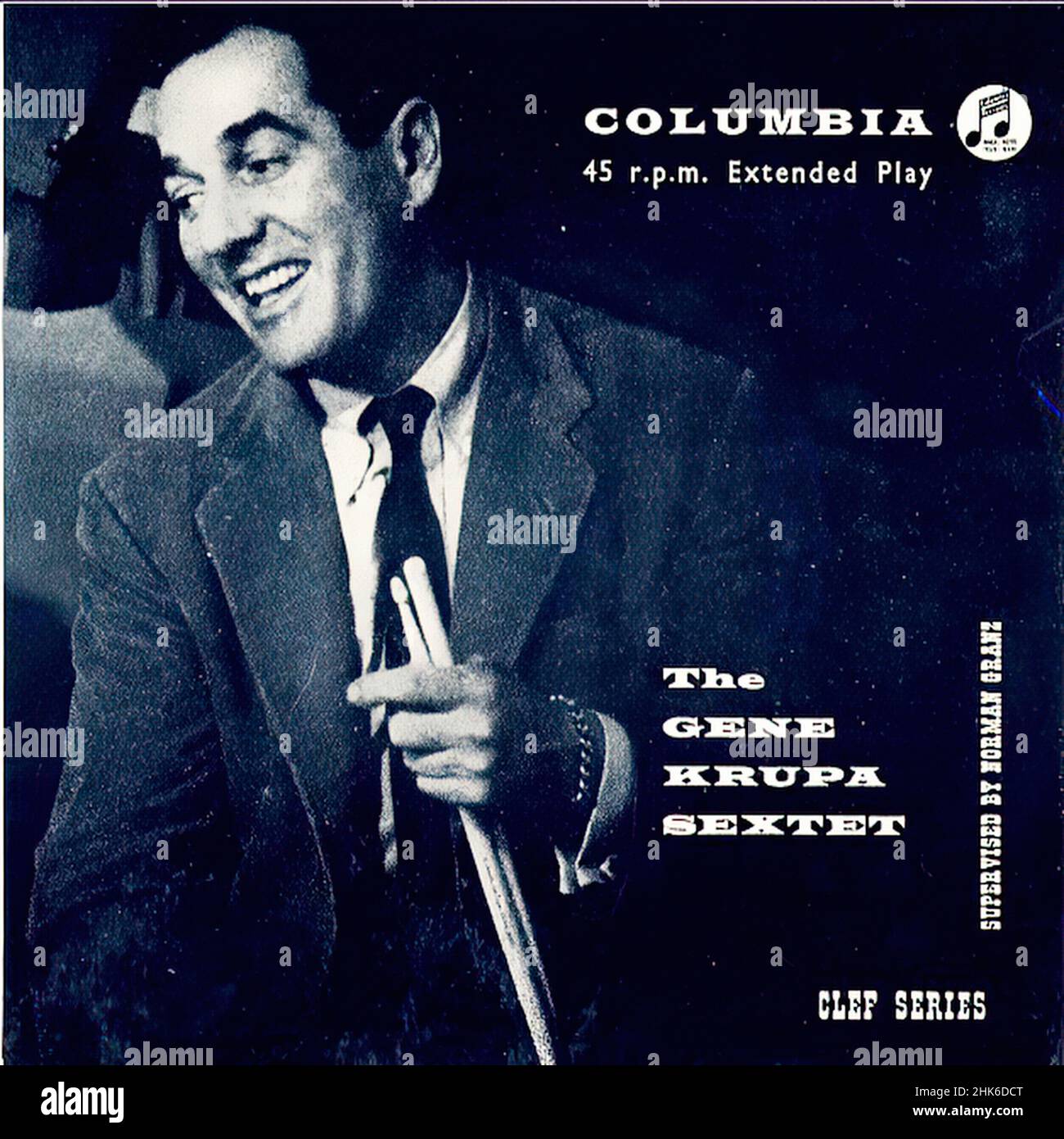 Vintage vinyl record cover - Krupa, Gene Sextet - Who's Rhythm - UK - 1955 Stock Photo