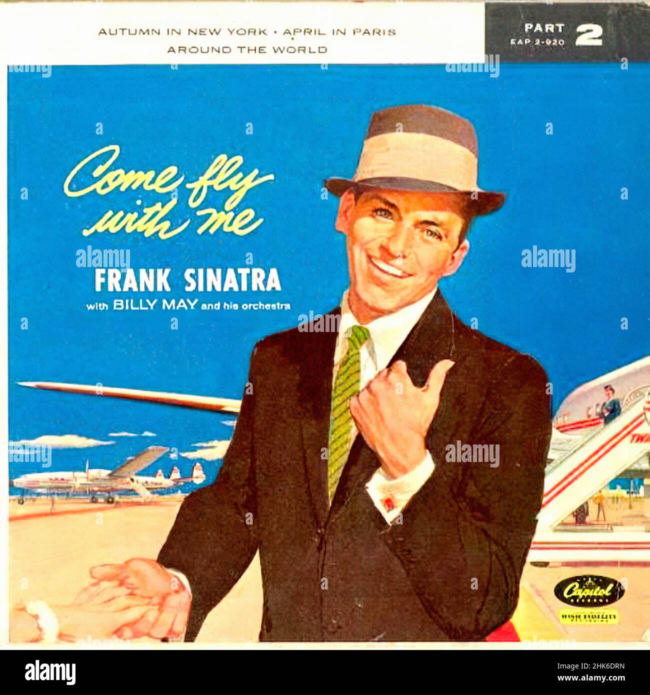 Framed Frank Sinatra - Come Fly with Me - Vinyl Album Art