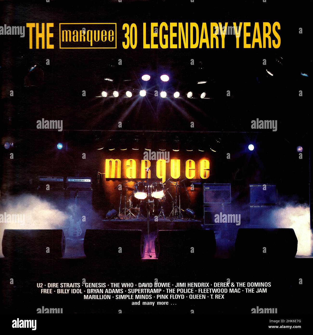 Vintage vinyl record cover -M arquee - 30 Legendary Years - UK - 1989 Stock Photo