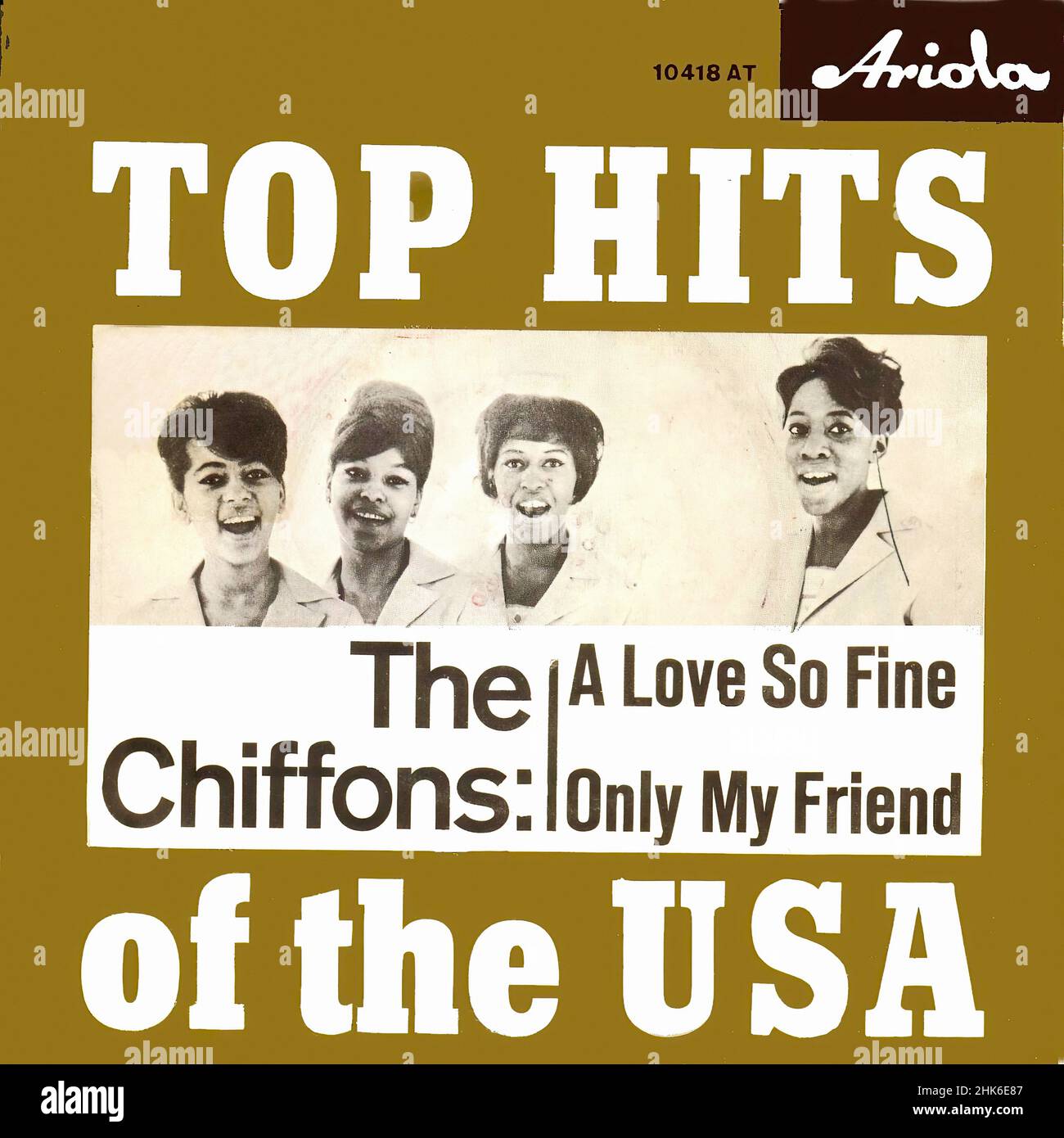 Vintage vinyl record cover - Chiffons, The - A Love So Fine - D - 1963 Stock Photo
