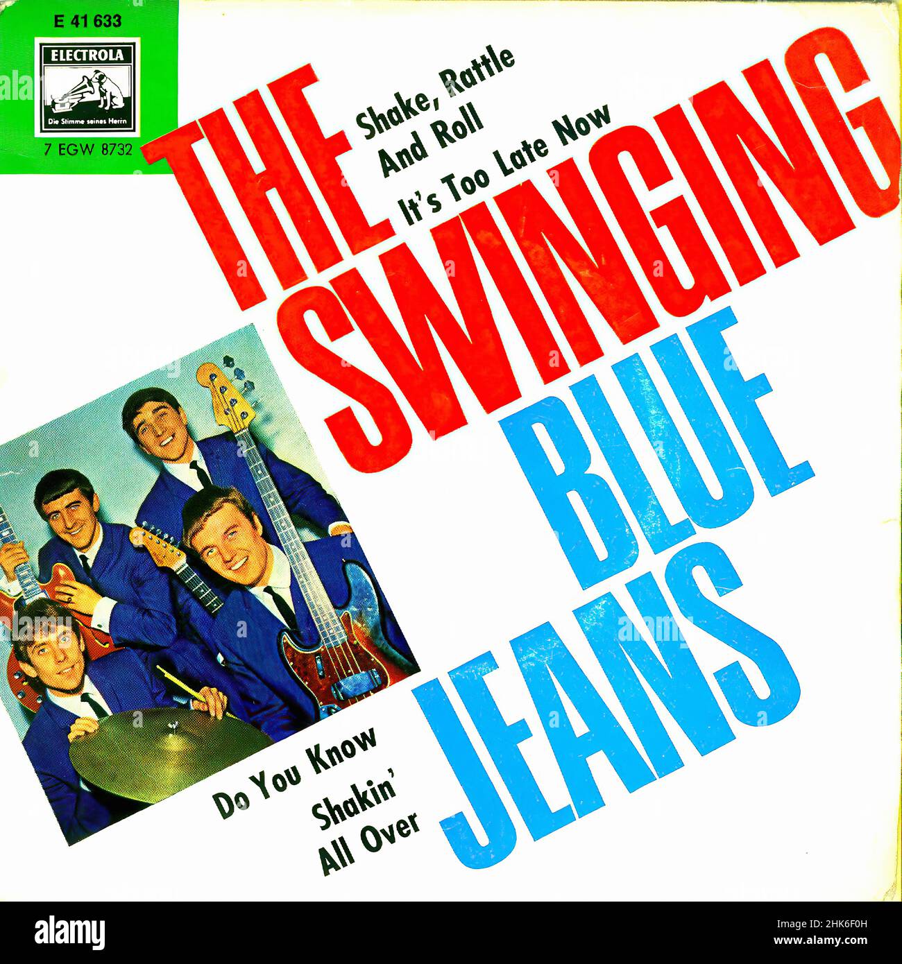 Vintage vinyl record cover - Swinging Blue Jeans, The - The SBJ - EP - D -  1964 Stock Photo - Alamy