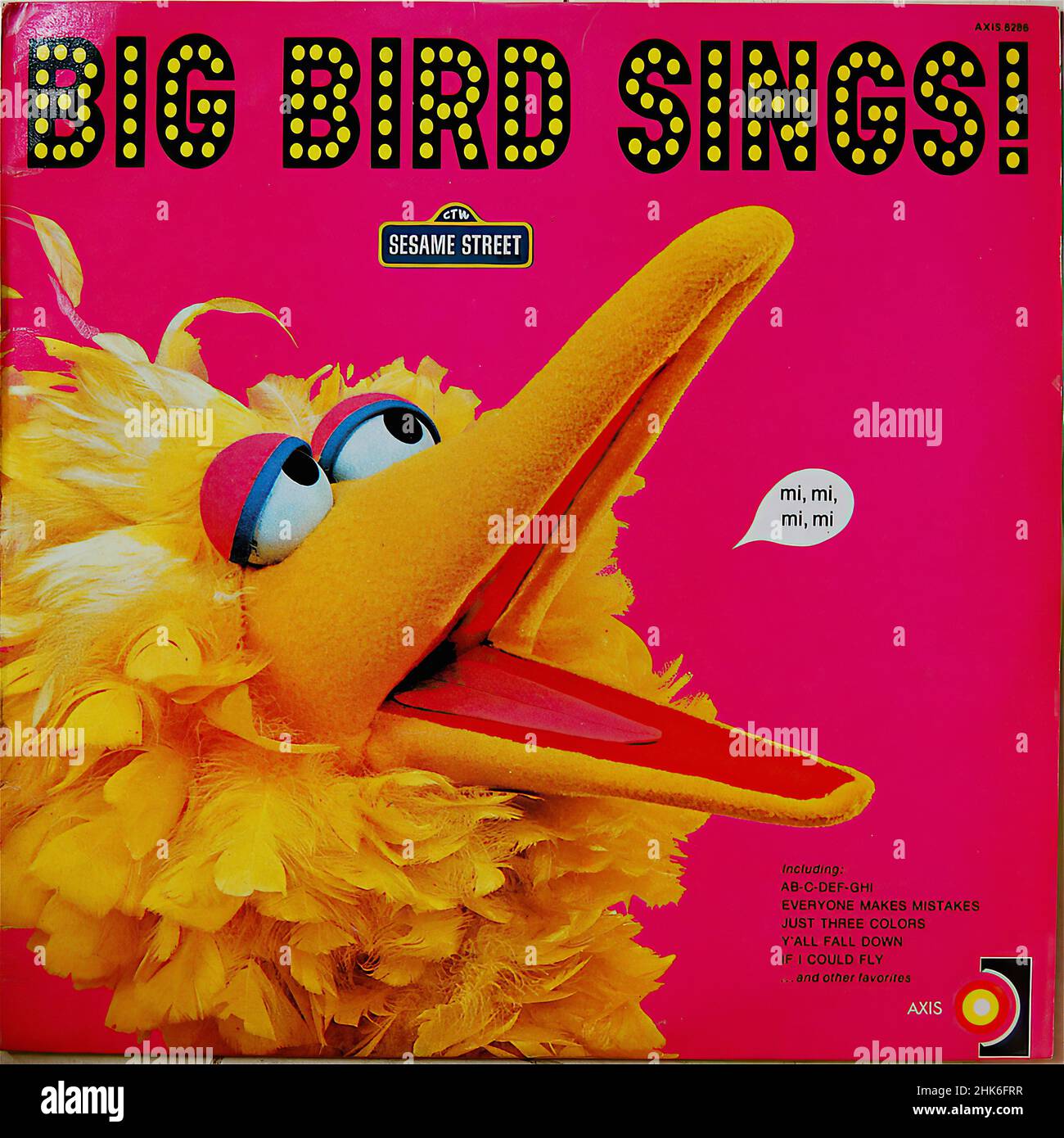 Vintage vinyl record cover - Childrens - Sesame Street - Big Bird