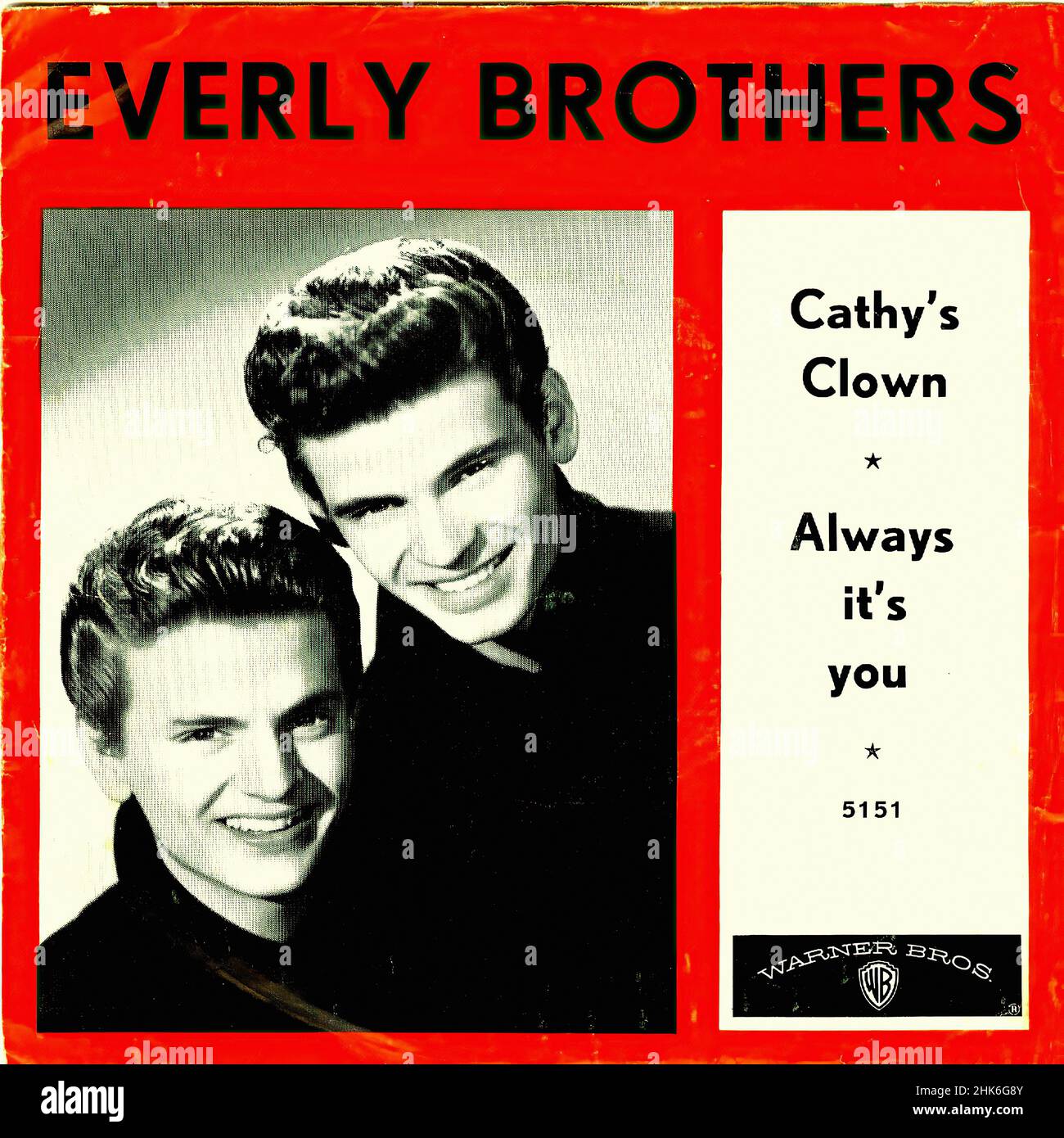 Vintage vinyl record cover - Everly Brothers, The - Cathy's Clown - NL - 1960 Stock Photo - Alamy