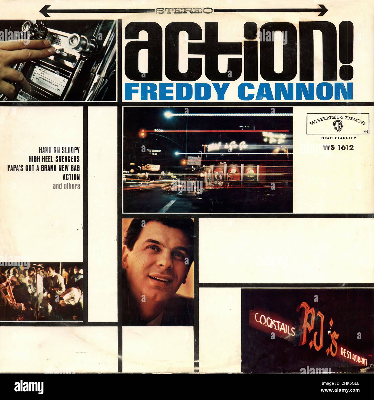 Vintage vinyl record cover -C annon, Freddy - 8 - Action - D - 1965 Stock Photo