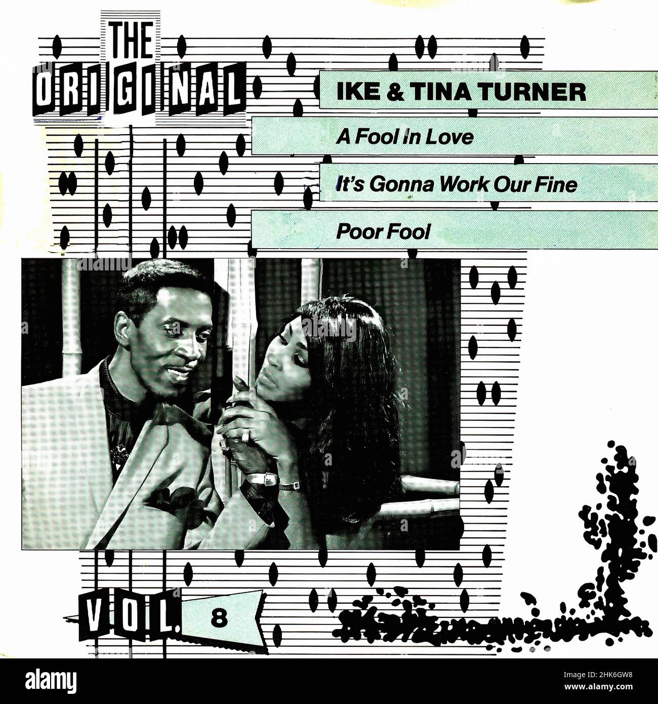Vintage vinyl record cover Turner, Tina + Ike A Fool In Love + 2