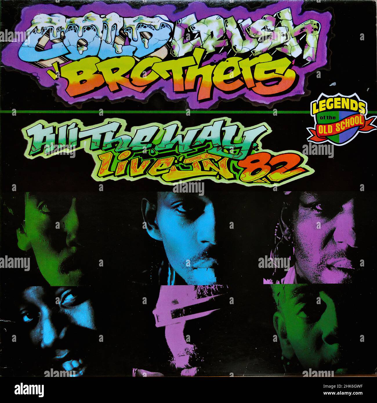 Vintage vinyl record cover Cold Crush Brothers All The Way Live In '82 Stock Photo Alamy