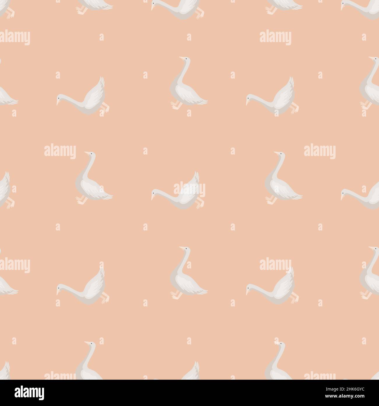Goose Endless Pattern Seamless pattern of goose. Domestic animals on colorful background ...