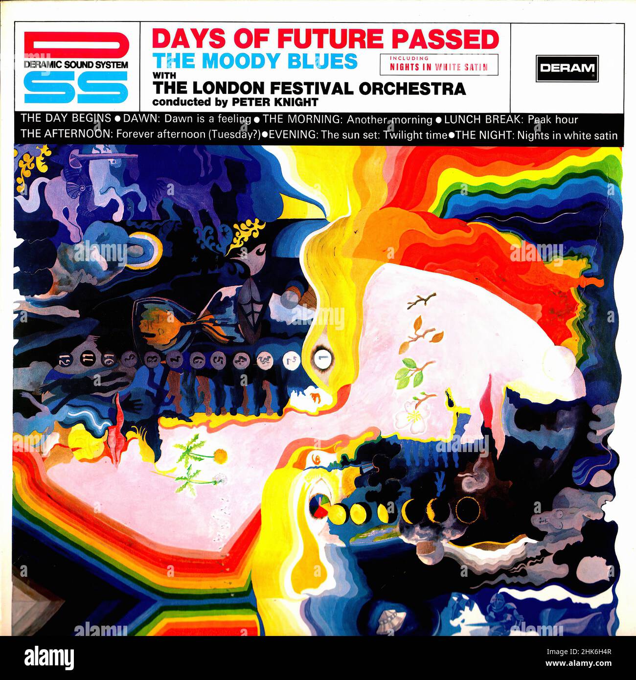Vintage vinyl record cover moody blues the days of future passed