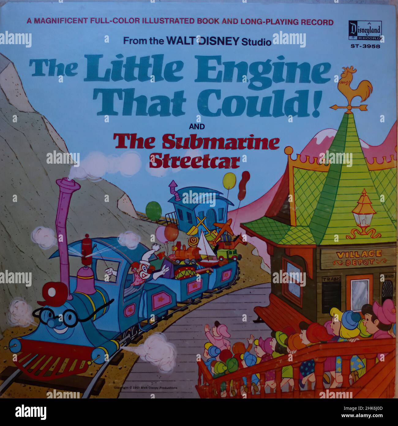 Vintage vinyl record cover -  The Little Engine That Could 00001 Stock Photo