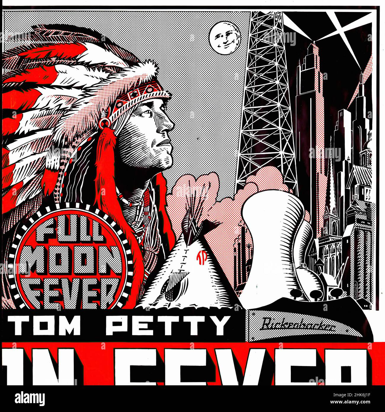 Vintage vinyl record cover Petty, Tom Full Moon Fever D