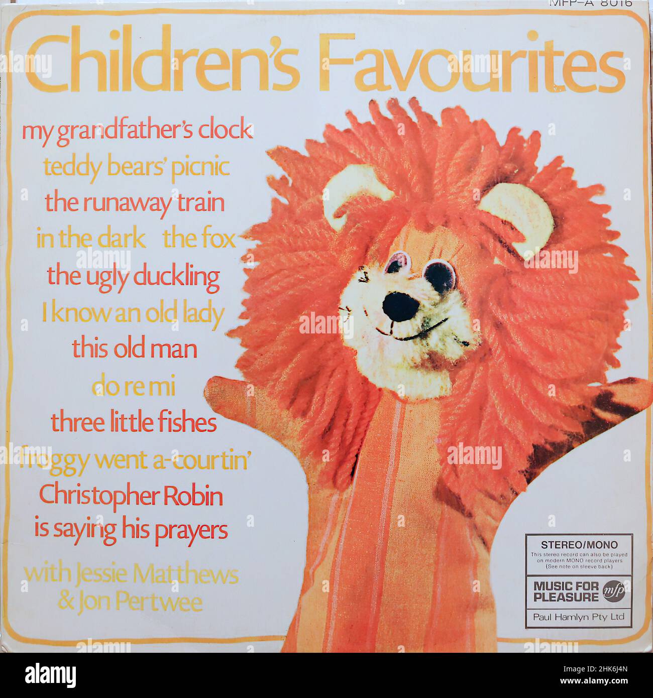 Vintage vinyl record cover -  Children's Favourites 00001 Stock Photo
