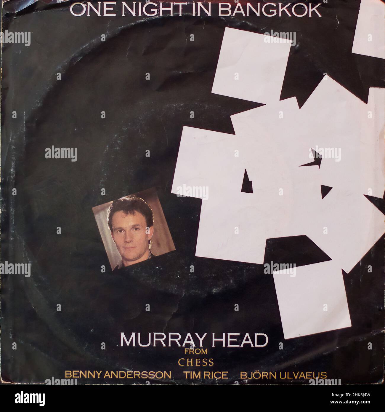 Vintage Vinyl Record Cover Murray Head One Night In Bangkok Stock