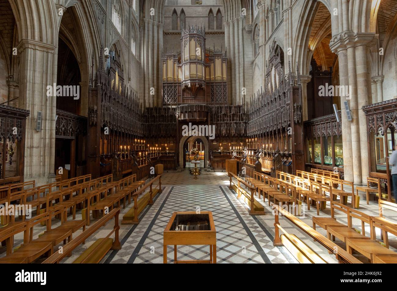 The Cathedral Church of St Peter and St Wilfrid - Ripon Cathedral - North Yorkshire, England, UK - interior view Stock Photo