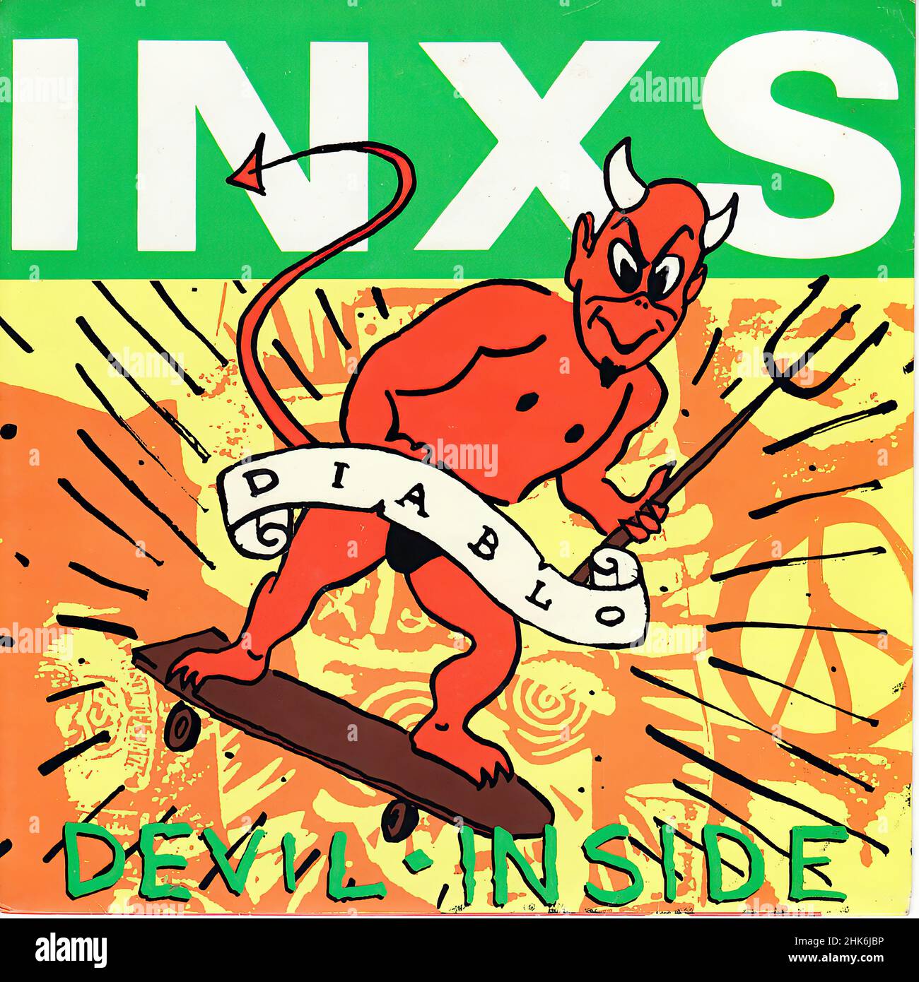 Vintage vinyl record cover - Inxs - Devil Inside [1988] 00001 Stock 