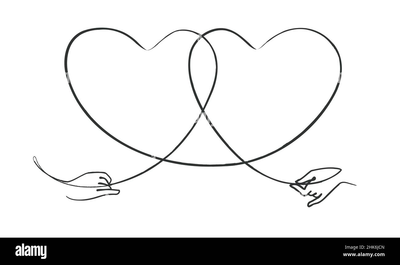 Two intertwined hands Stock Vector Images Alamy