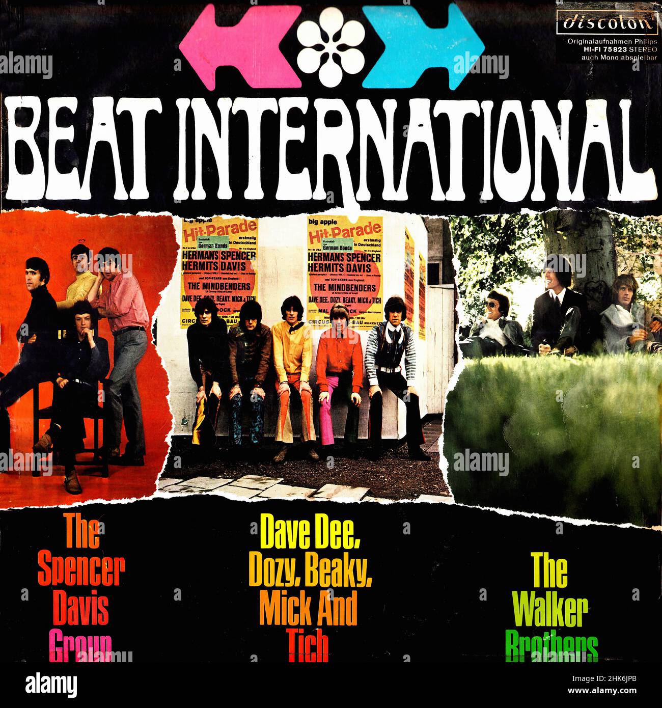 Vintage vinyl record cover - Various - Beat International - D - 1968 Stock Photo