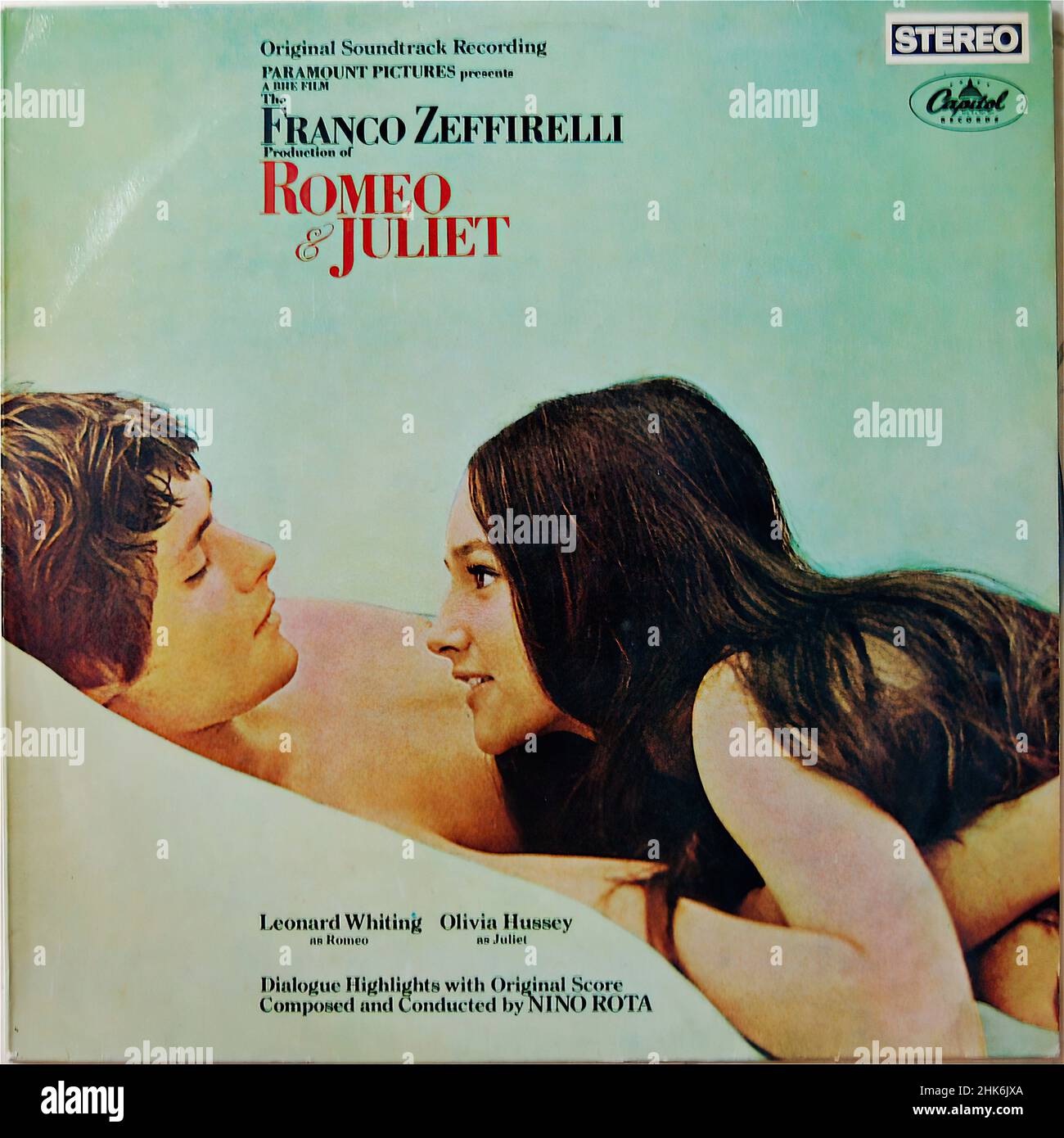 Vintage vinyl record cover -  Soundtrack - Romeo & Juliet Stock Photo