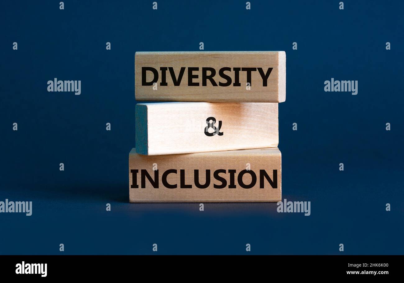 D and I, Diversity and inclusion symbol. Concept words D and I