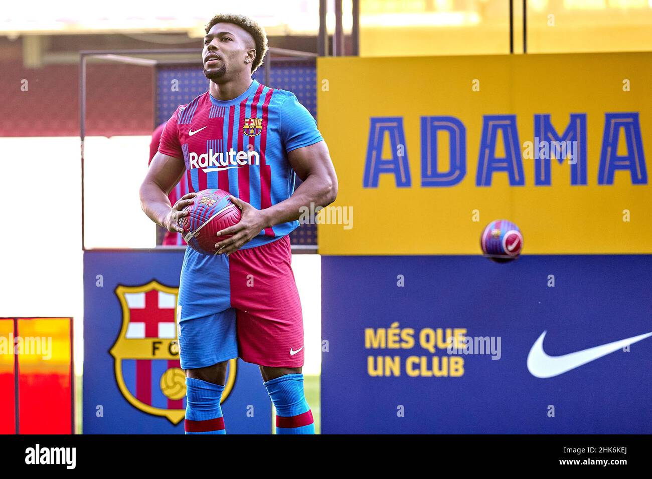 Adama Traore of FC Barcelona during his presentation as FC Barcelona ...