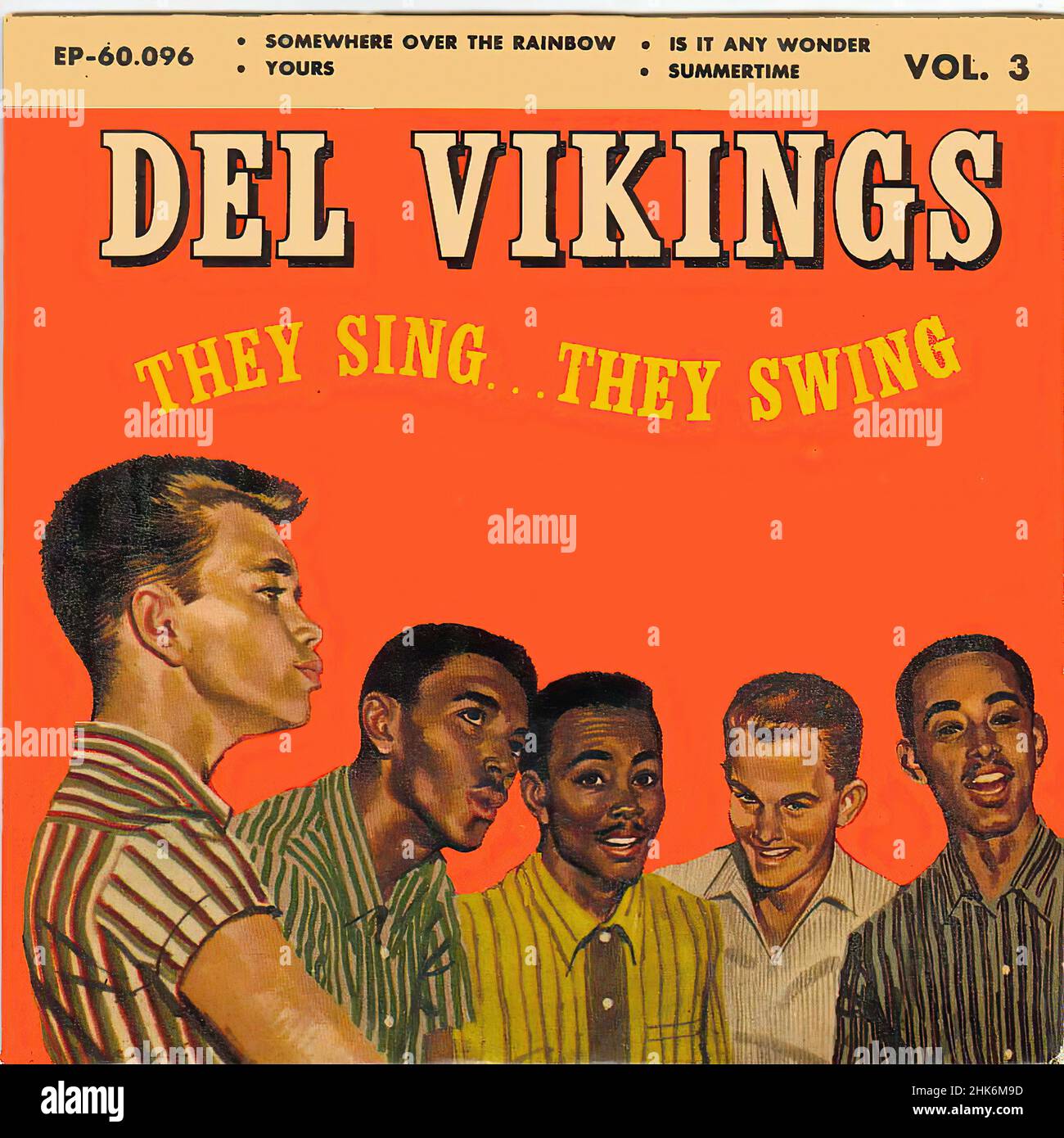 Vintage vinyl record cover - Del Vikings - They Sing...Vol-3 - USA - 1957 Stock Photo
