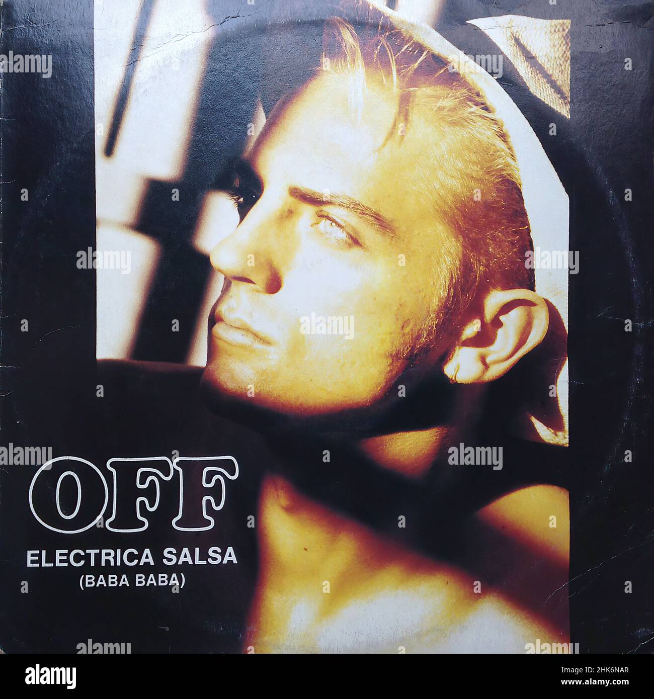 Vintage vinyl record cover -  Off - Electric Salsa 1986 Stock Photo