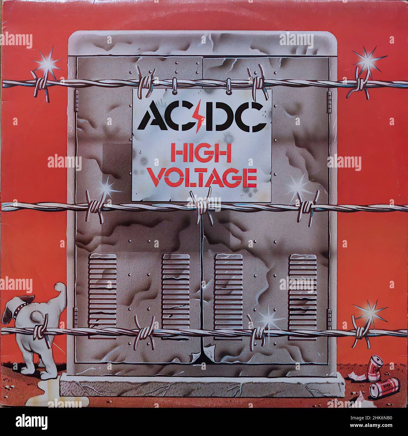 Vintage vinyl record cover - ACDC - High Voltage 00005 Stock Photo - Alamy