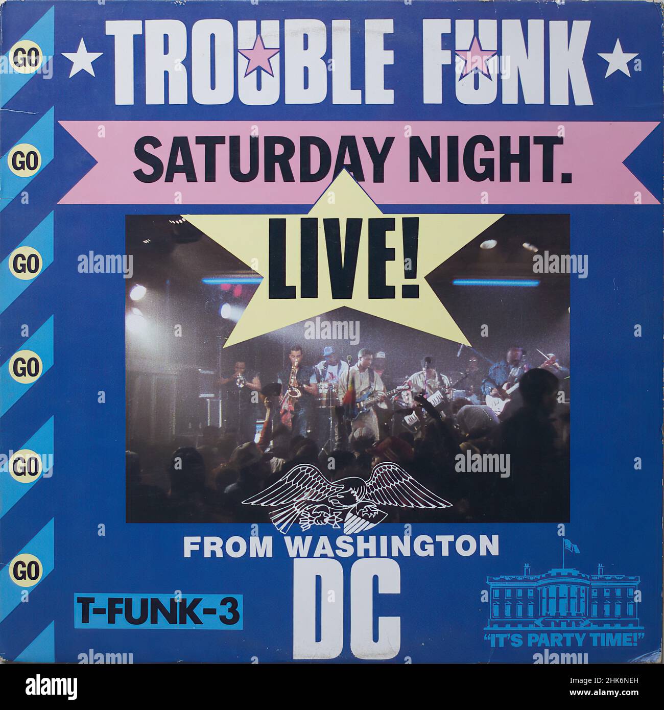 Vintage vinyl record cover -  Trouble Funk - Saturday Night Live [1983] 00001 Stock Photo