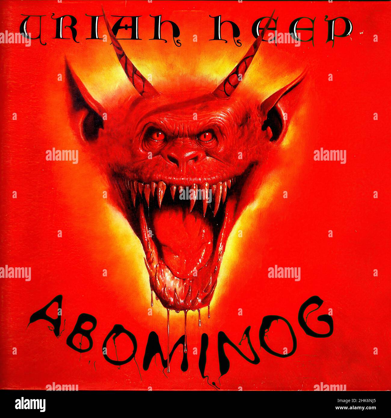 Vintage vinyl record cover - Uriah Heep - Abominog - D - 1982
