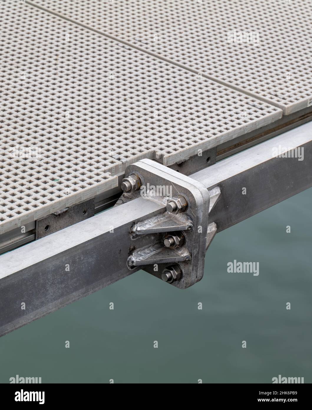 This is the structure showing the nuts, bolts and welding in the new