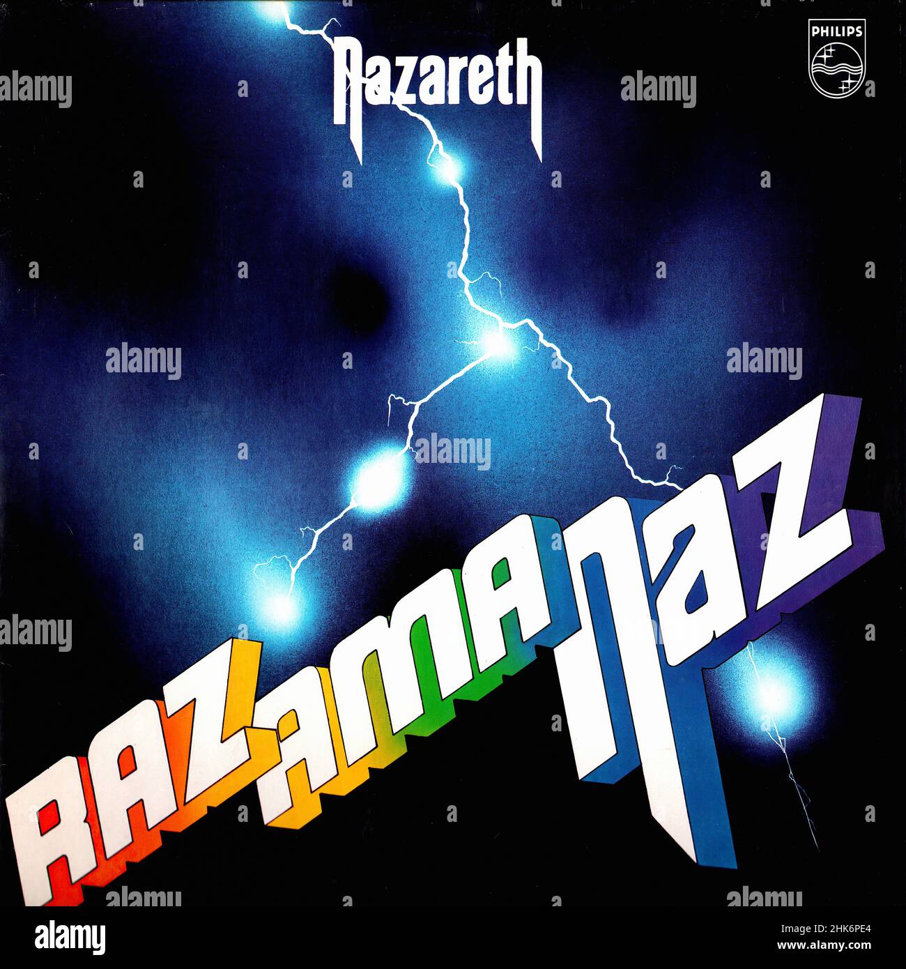 Vintage vinyl record cover Nazareth Razamanaz D 1973 Stock