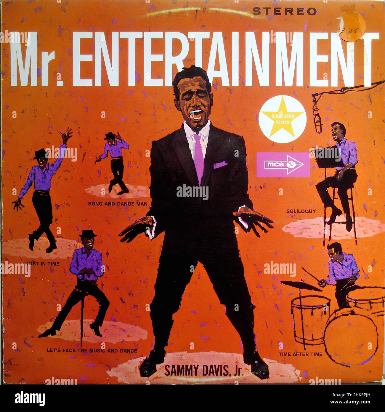 Vintage vinyl record cover -  Soundtrack - Sammy Davis Jr - Mr Entertainment Stock Photo