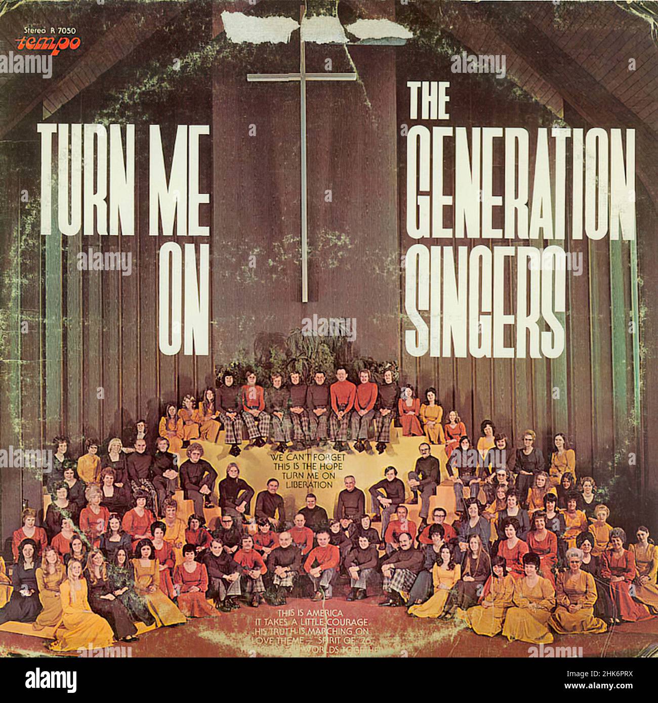 Turn Me On - Vintage American Christian Vinyl Album Stock Photo