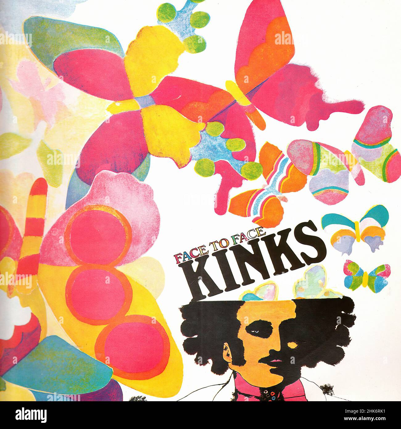 Vintage vinyl record cover -  Kinks, The - Face To Face - D - 1966 - ReRelease 1978 Stock Photo