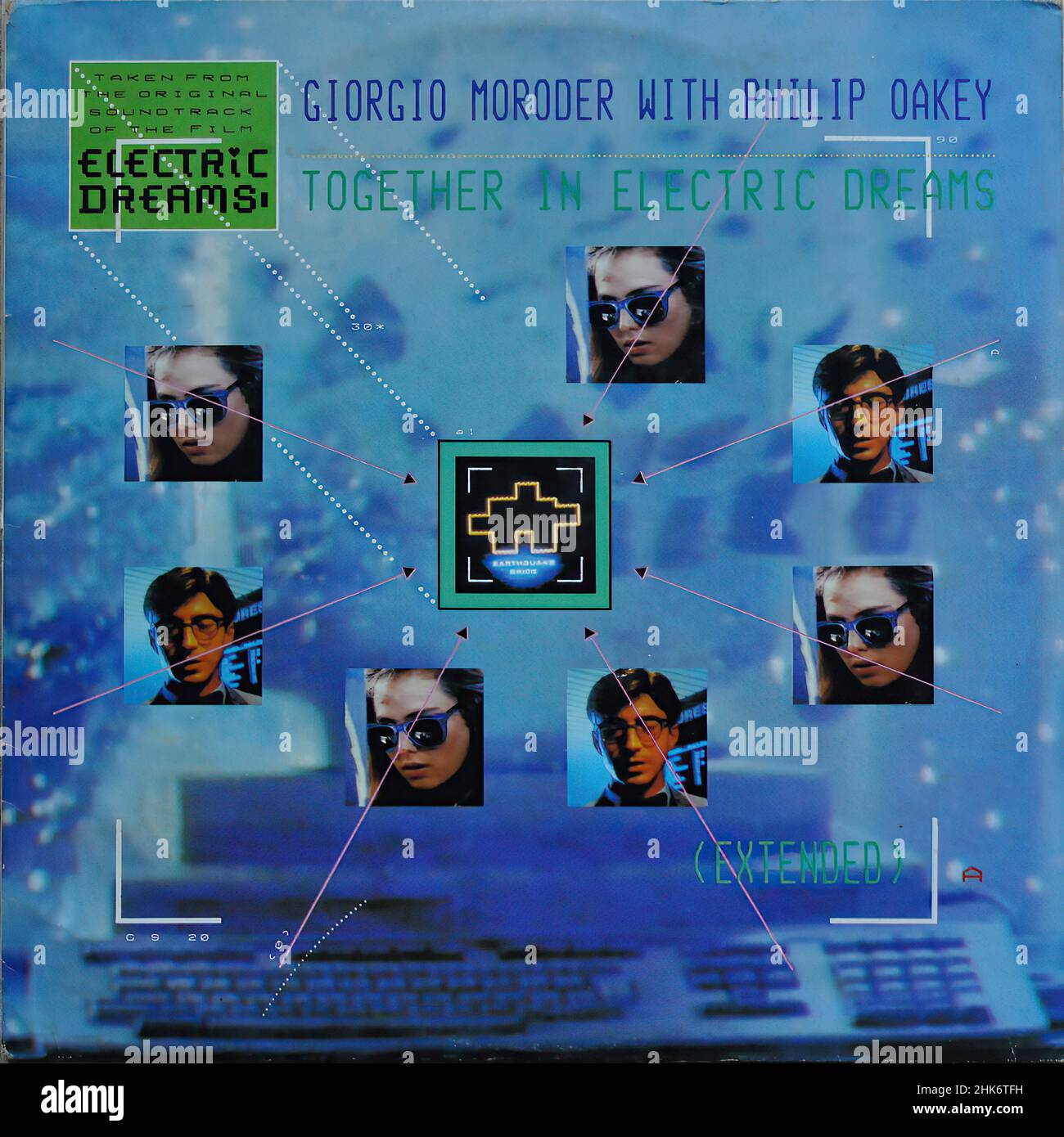 Vintage vinyl record cover Moroder & Philip Oakey Together