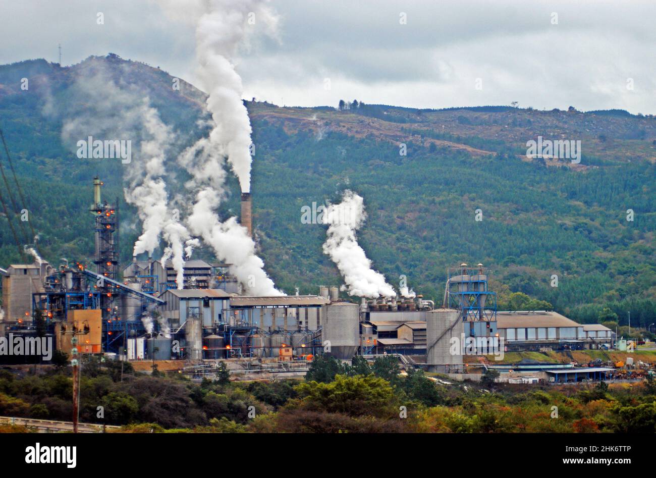 paper industry factory ,Eswatini, Swaziland Stock Photo