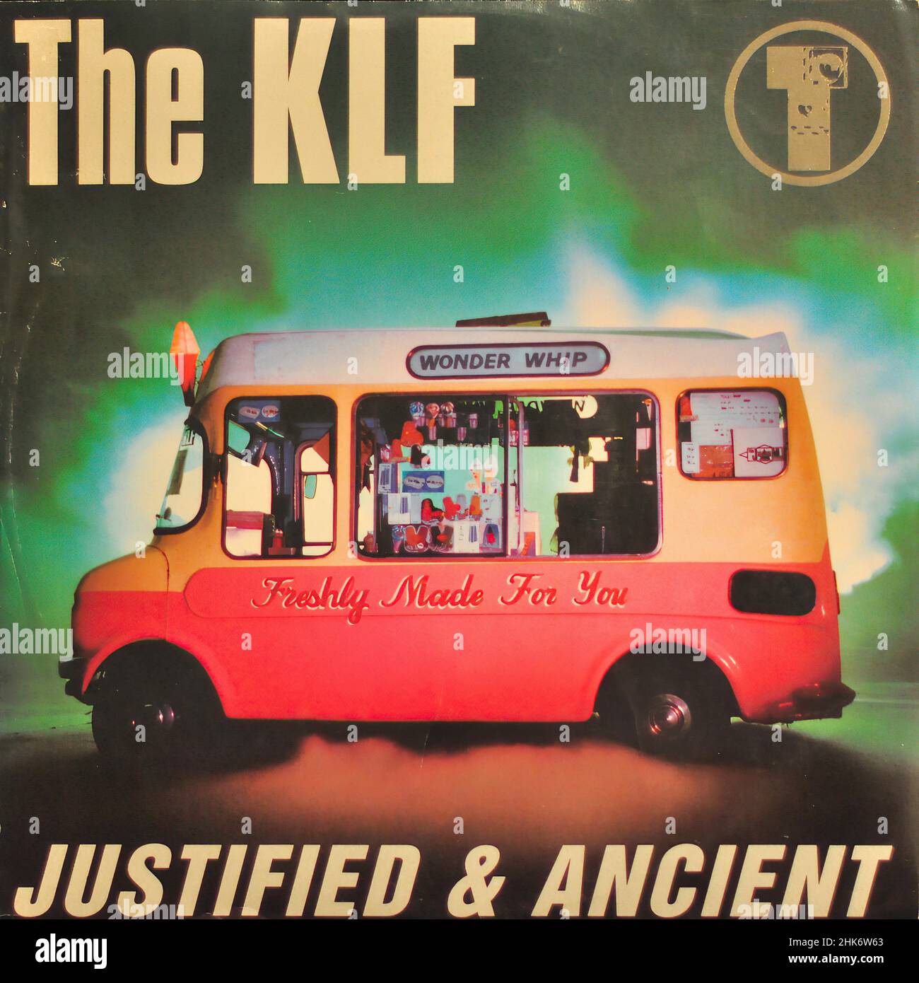 vinyl record cover - The KLF Justified & Ancient [1991] 00001 Stock Photo Alamy