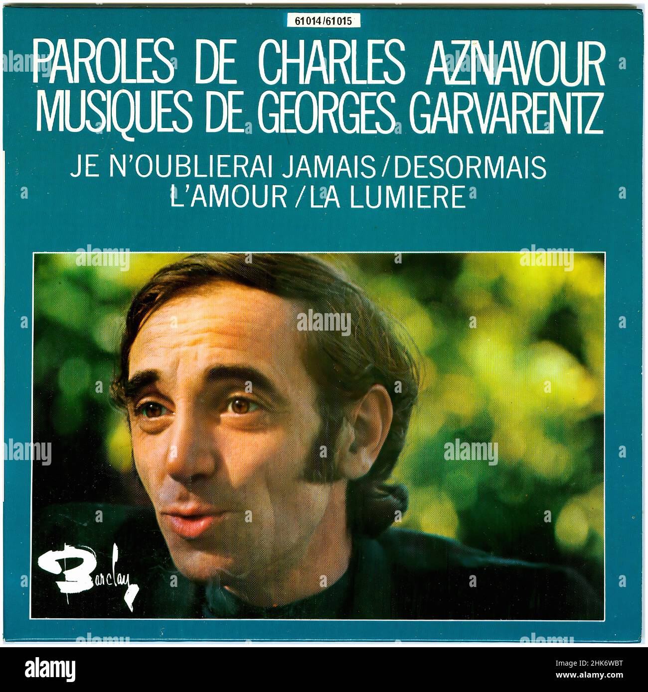 Vintage vinyl record cover - Aznavour, Charles - Je N'Oublierai - EP - F - 1969 h Stock Photo