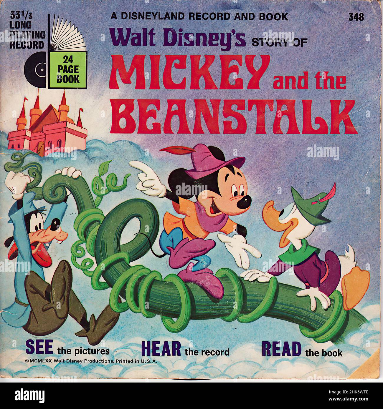 Vintage vinyl record cover Childrens Walt Disney Mickey and the